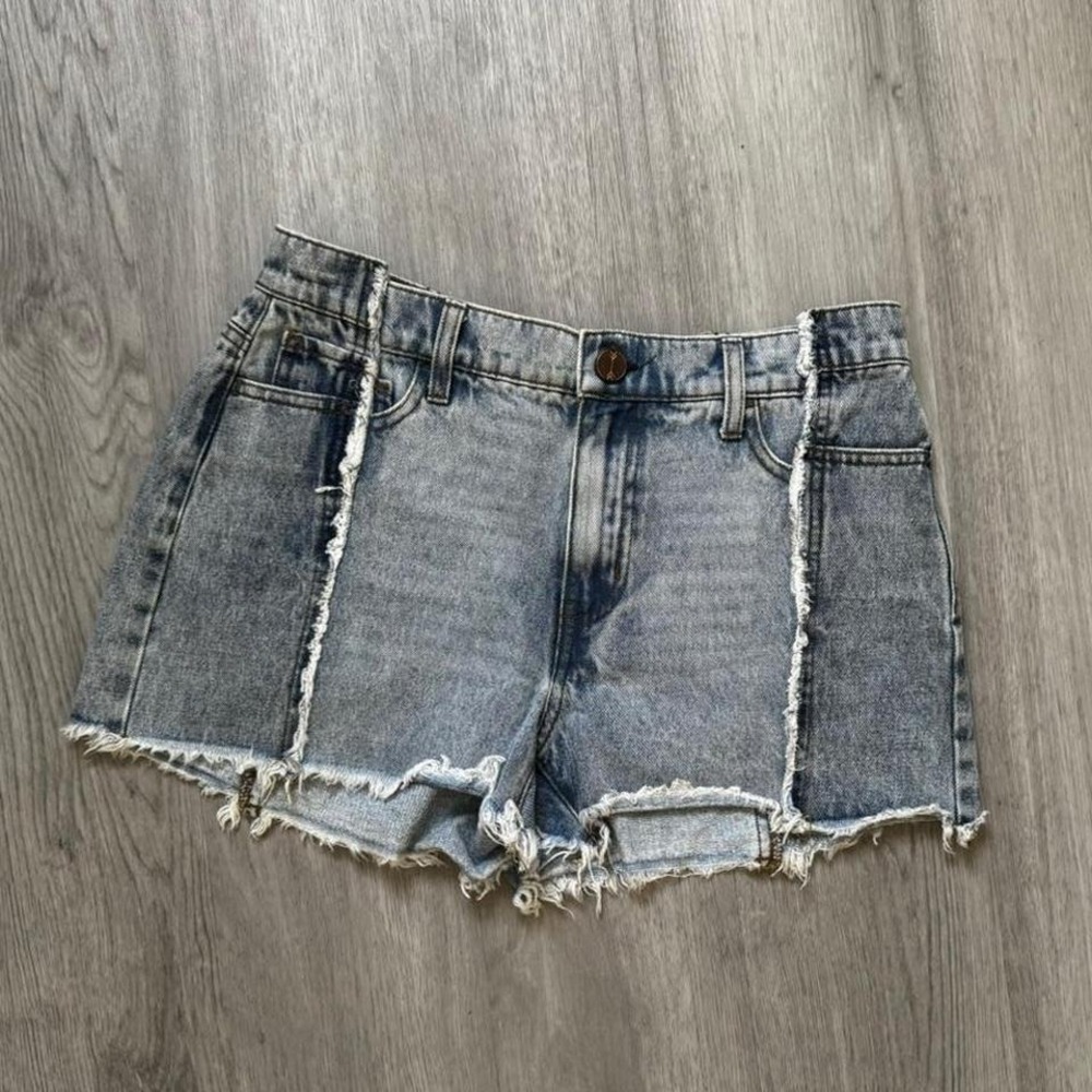 Upcycled Y2K Denim Shorts with a Patchwork Design